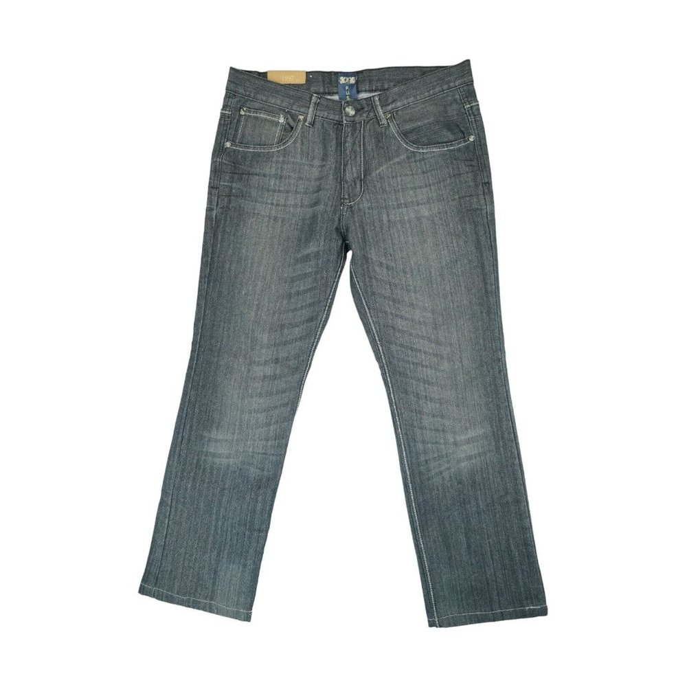 F.U.S.A.I. 1997 Mens 100% Cotton Faded Distressed Denim Jeans‎ Blue Size 36 x 32
